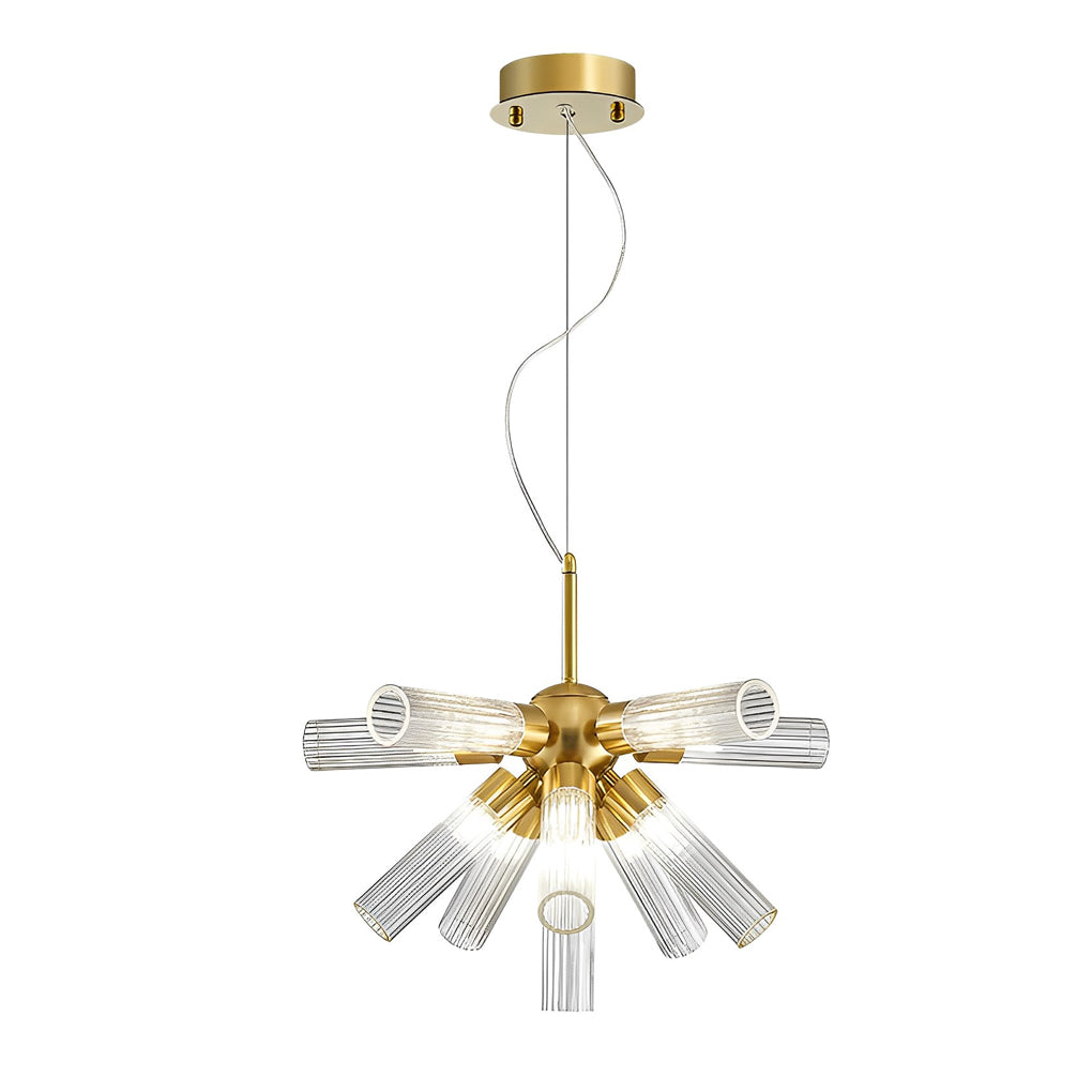 Postmodern Sputnik Chandelier — Acrylic Tube, 11-Light G9, Three-Step Dimming (3000K/4500K/6000K), 19.7"