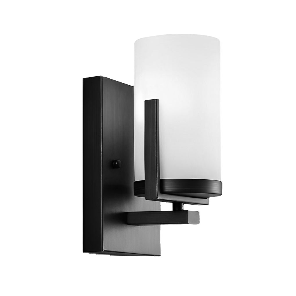 Retro Industrial Candlestick Wall Sconce — Black Iron and Glass, 5W LED E27, 3000K / 6000K