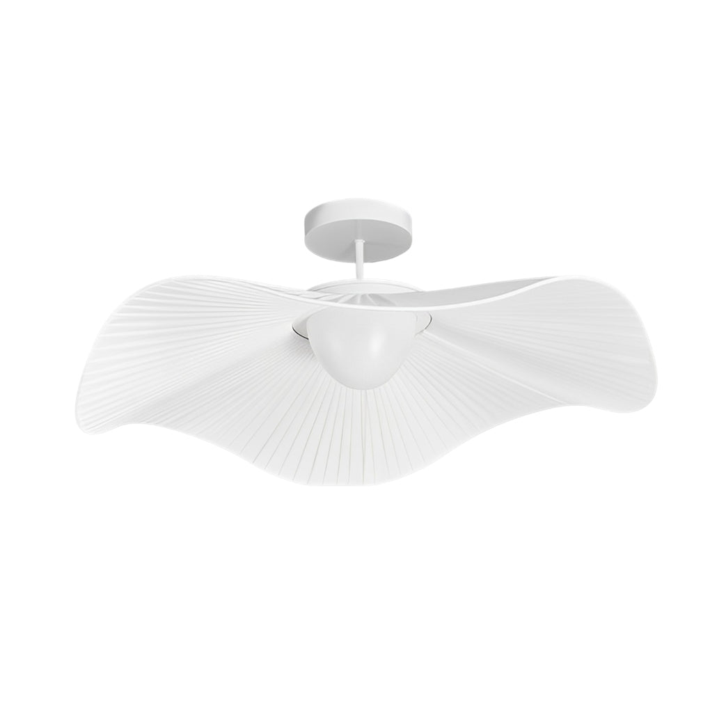Pleated Fabric Floral Pendant — Modern Art Deco, E27, Three-Step Dimming (3000K/4500K/6000K)