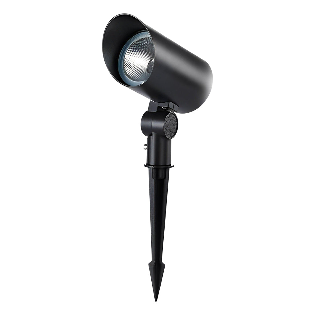 Modern Black LED Outdoor Landscape Spotlight — Aluminum, 10W / 20W, 3000K, IP Waterproof, 24° Beam