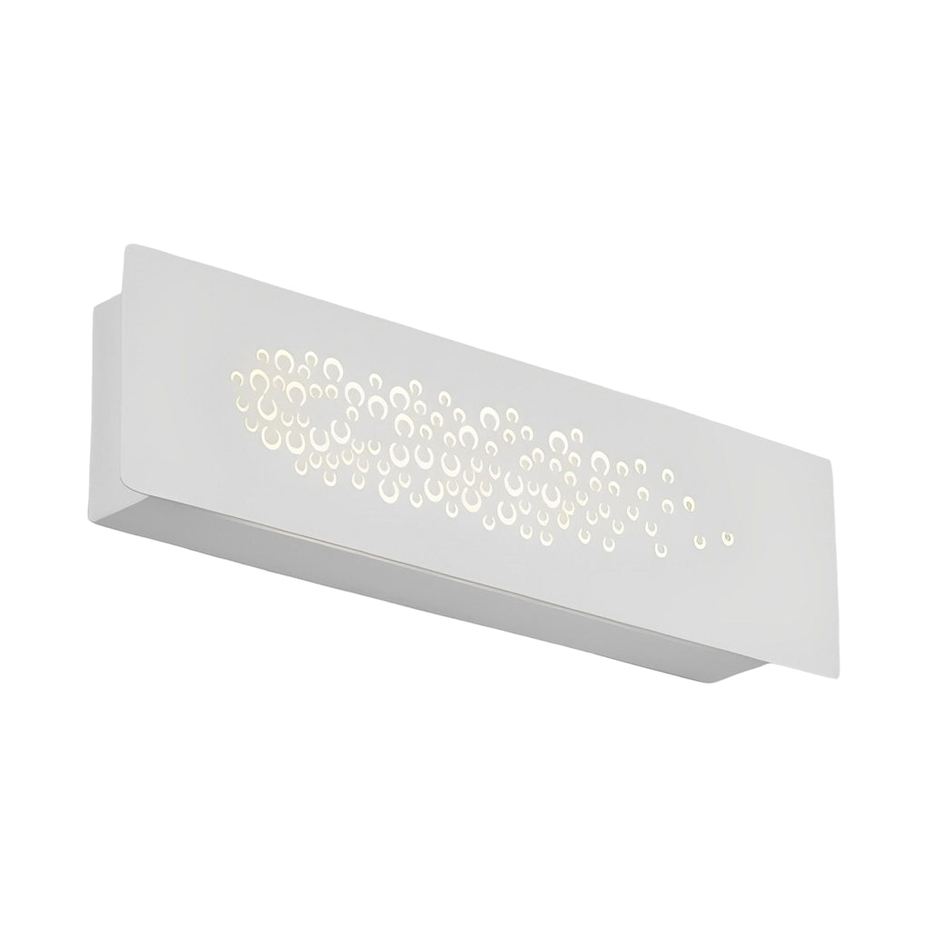 Rectangular Hollow LED Wall Sconce — Black or White Iron & Acrylic, 8W, 4500K, 12" x 4"