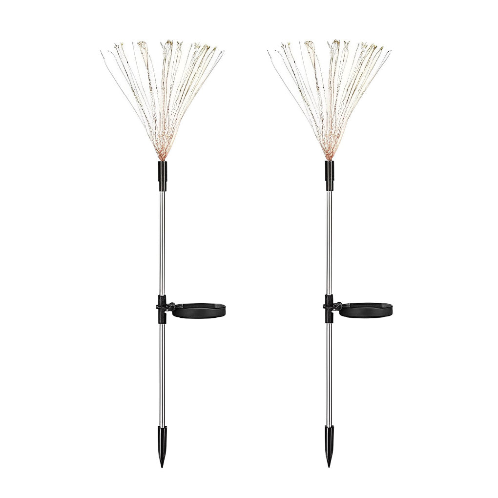Starburst Solar LED Novelty Lights, 2-Pack — PVC & Metal, 200-LED, 8 Modes, IP65 Weatherproof
