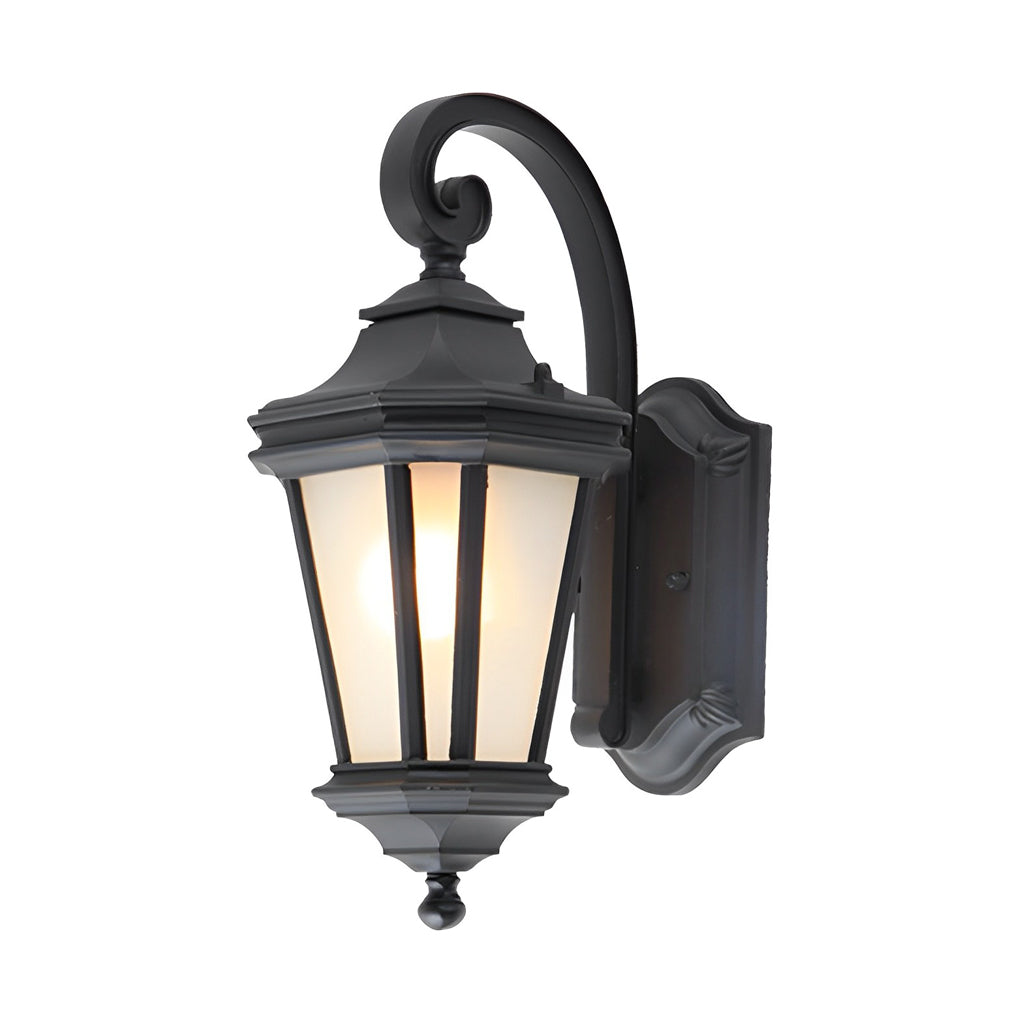 Minimalist Frosted Glass Outdoor Wall Sconce — Aluminum, E27, Waterproof, Two Sizes