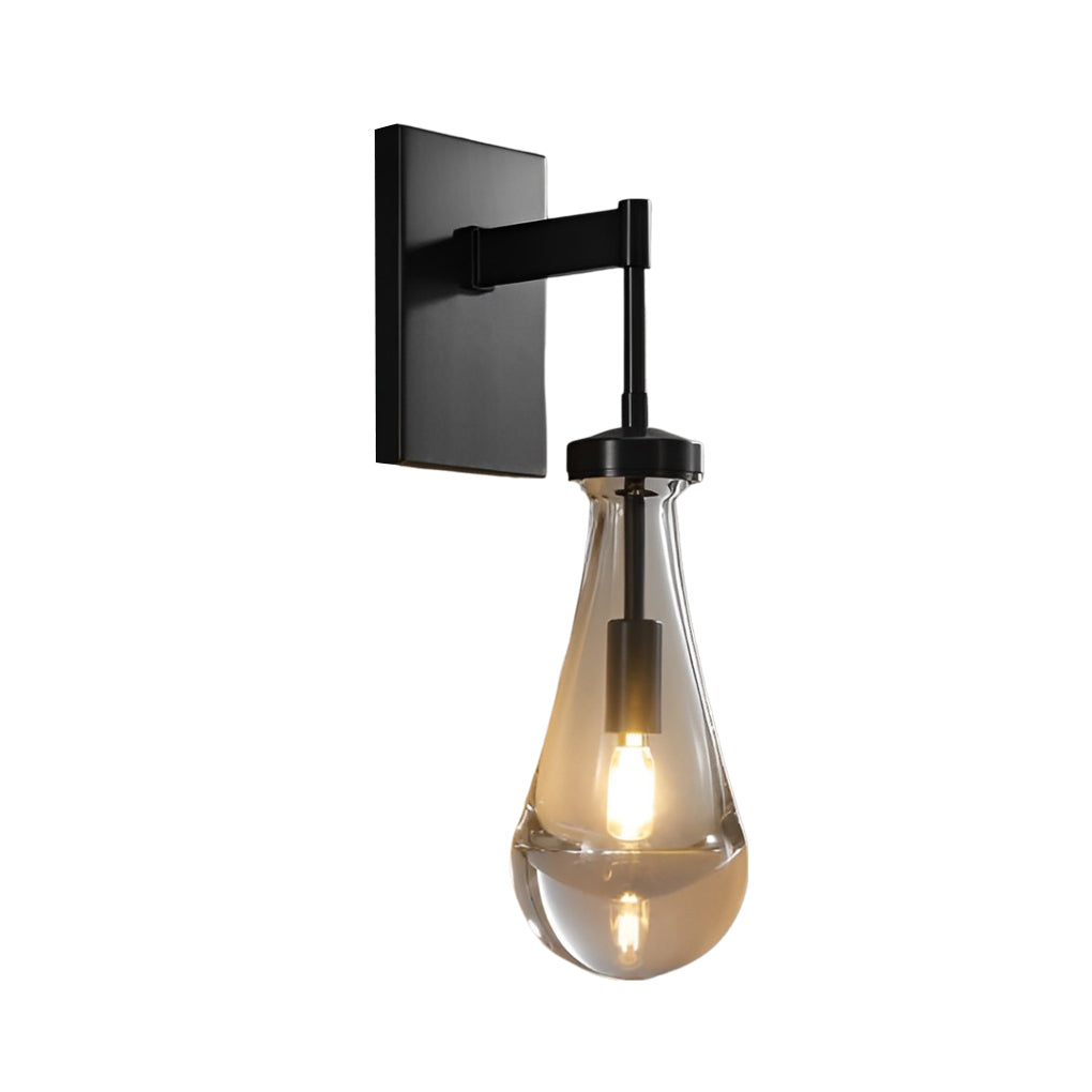 Water Drop Crystal Wall Sconce — Copper, E14 Hardwired, 3000K Warm White