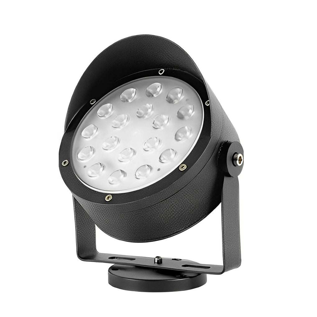 Modern Adjustable Waterproof Black LED Outdoor Spotlights with Anti-Slip Design