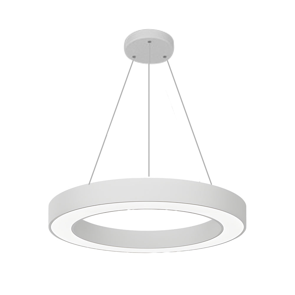 suspended round ring led pendant light for office and gym spaces
