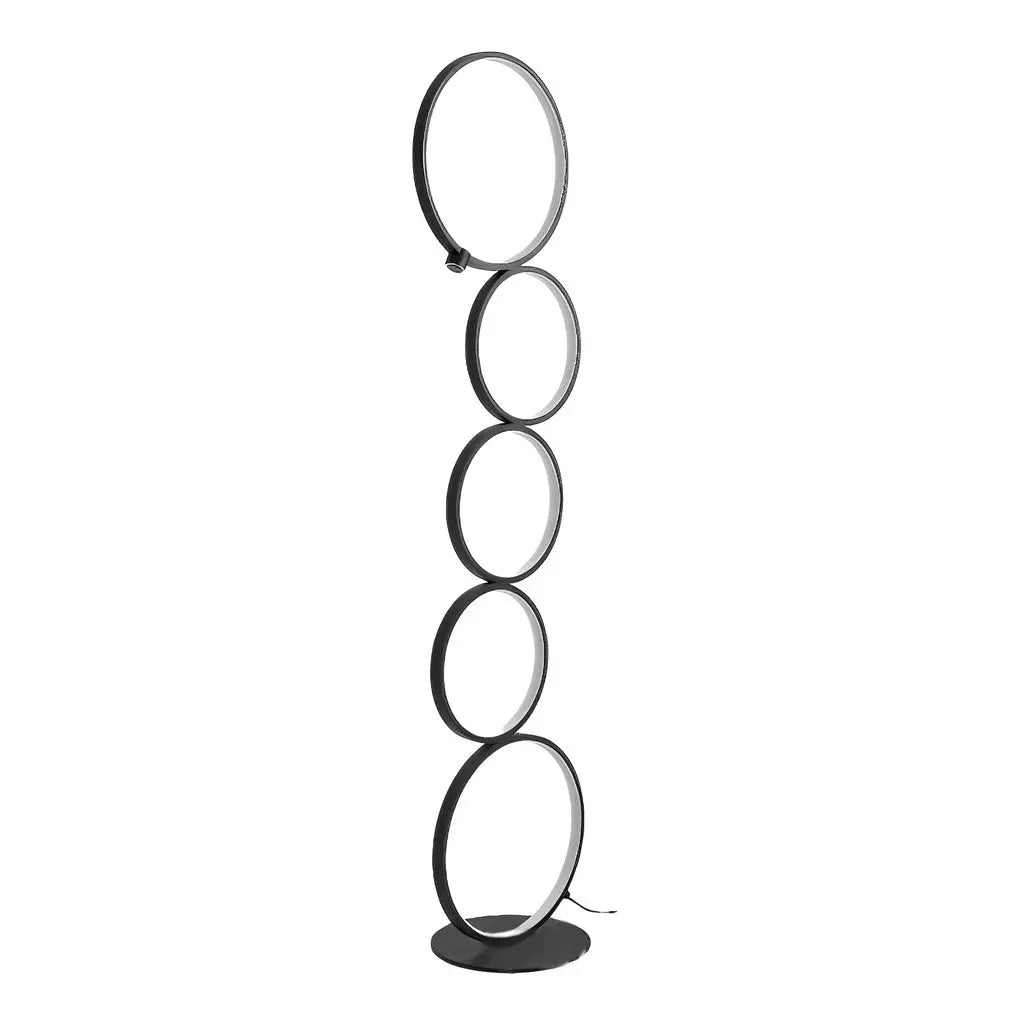 Contemporary 5-Circle LED Floor Lamp with Artistic Design Luxe
