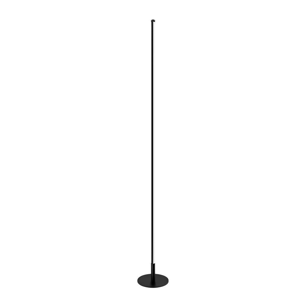 Minimalist Outdoor LED Linear Floor Lamp — Black Aluminum, IP65 Weatherproof, 18W, Solar or Hardwired