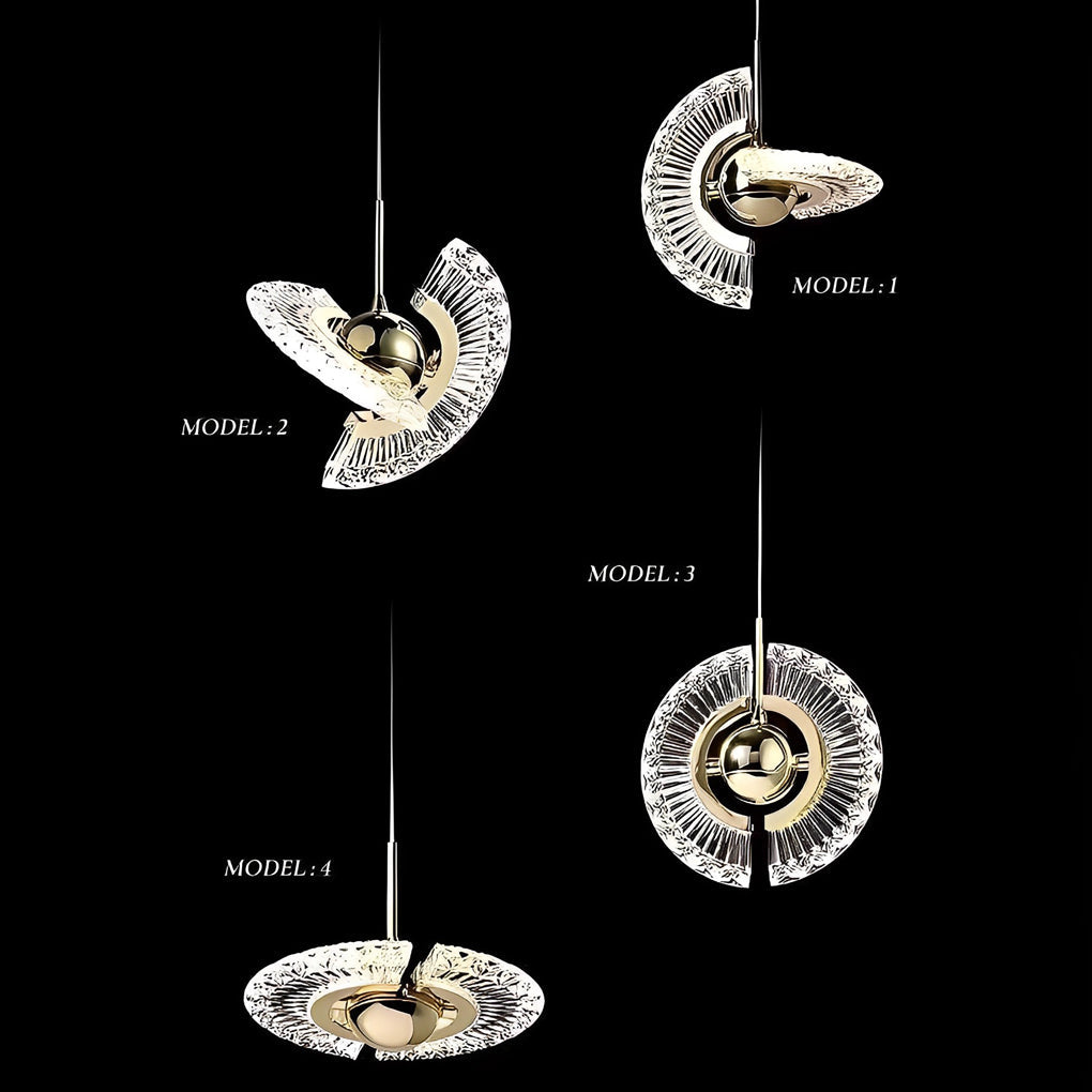 Circle LED Mini Pendant — Metal and Acrylic, Adjustable Cord, 3000K / 6000K, 7" Diameter