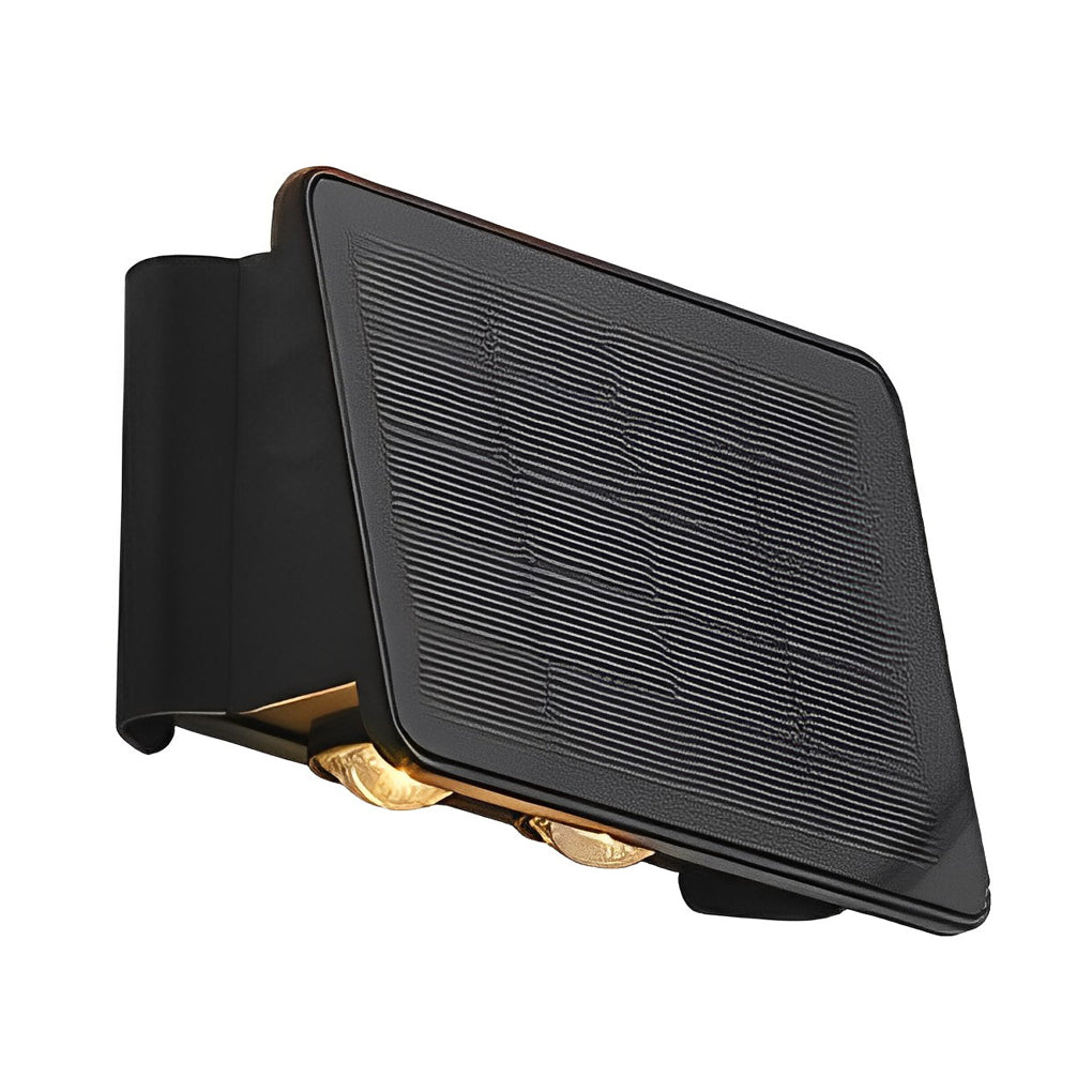 Solar Up/Down Outdoor Wall Washer Light — Black ABS, LED, IP65 Weatherproof, 4W–6W, 3000K