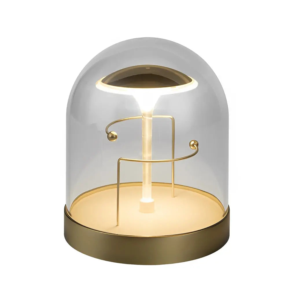 LED Decorative Table Lamp with Fairy Tale Glass Dome for Ambient Lighting Luxe