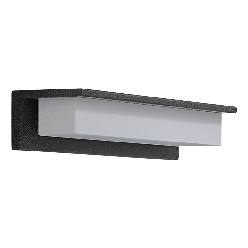 Modern Minimalist Rectangular Solar Wall Sconce — Aluminum, LED, IP54 Weatherproof, Warm White 3000K