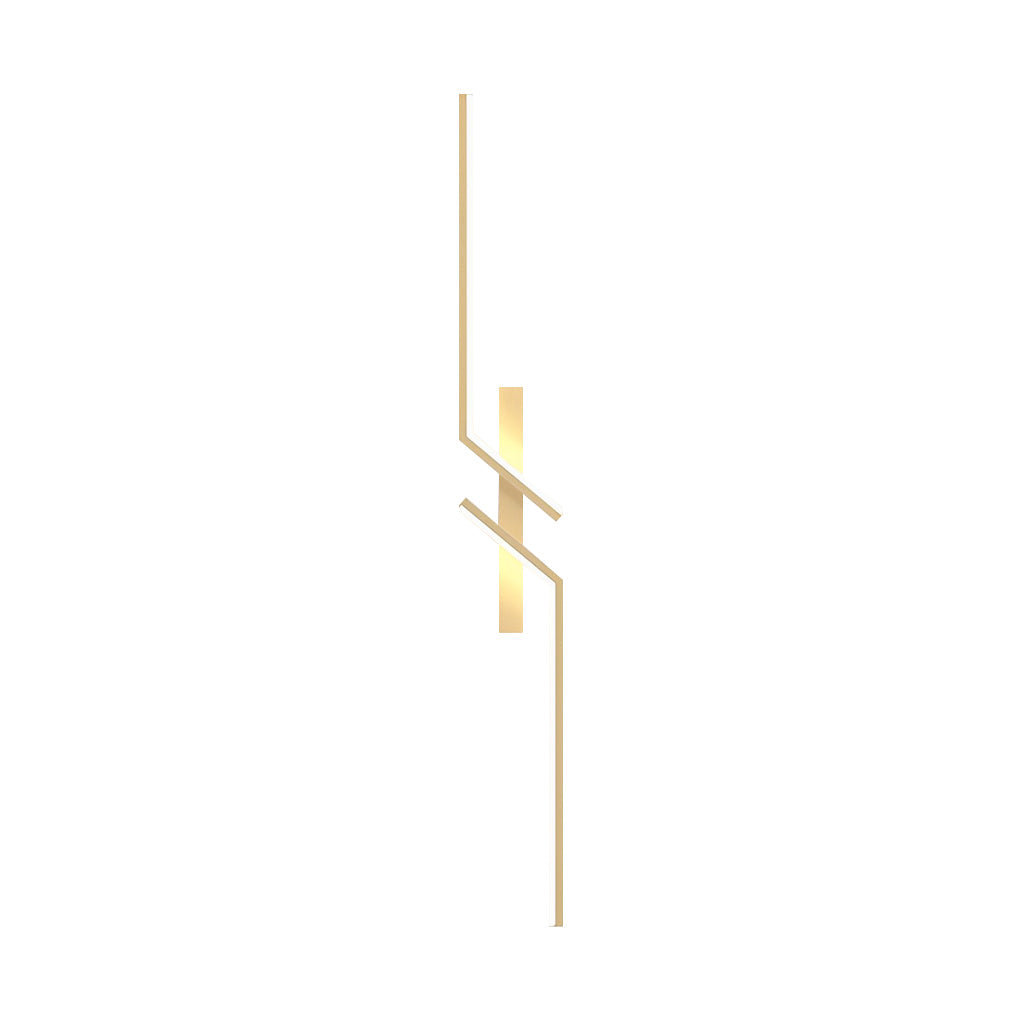 Irregular Symmetrical L-Shape Linear Wall Sconce — Aluminum, LED, 7W–20W, 3000K Warm White, Black or Gold