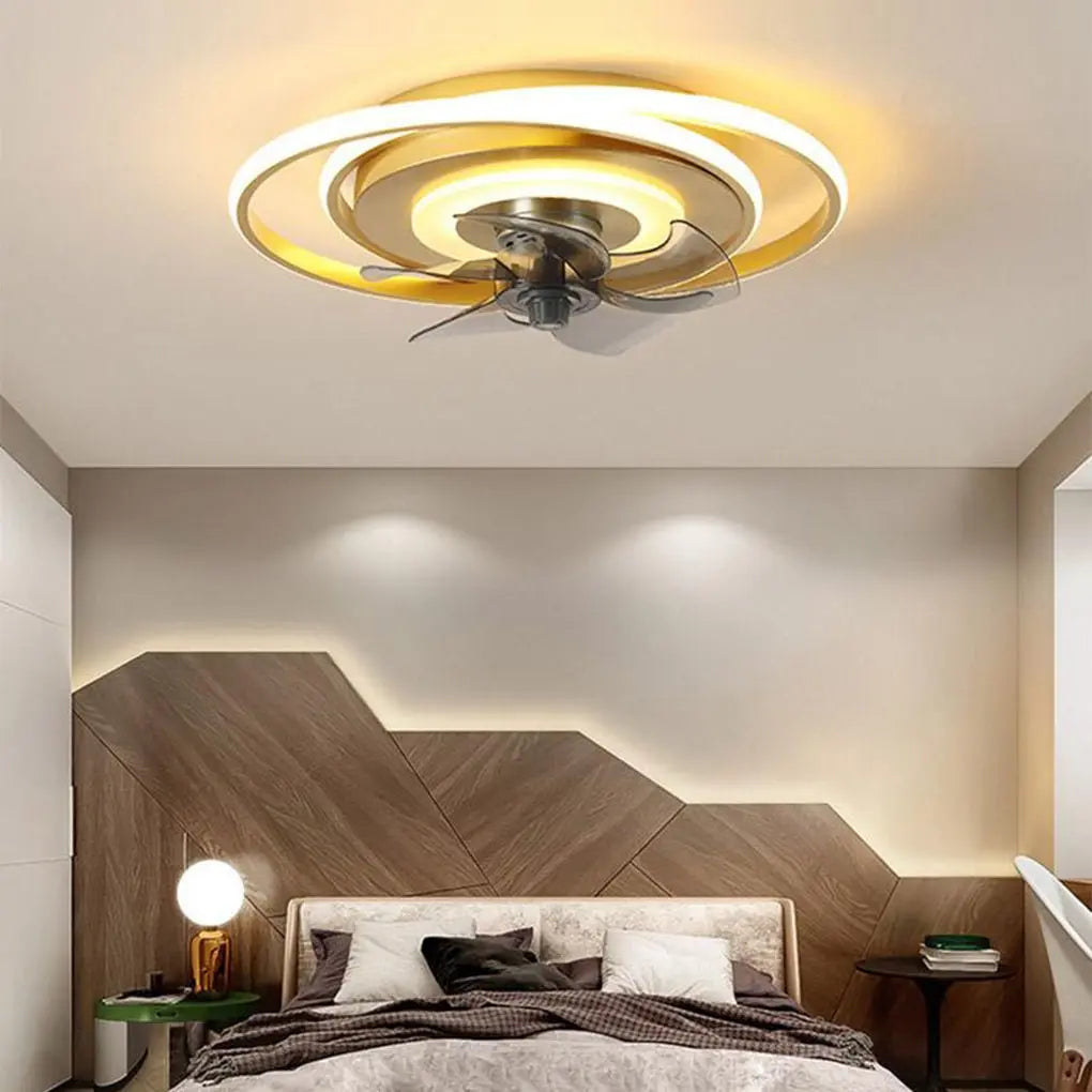 2-Ring Ceiling Fans for Kids with LED Light and Remote Control Luxe