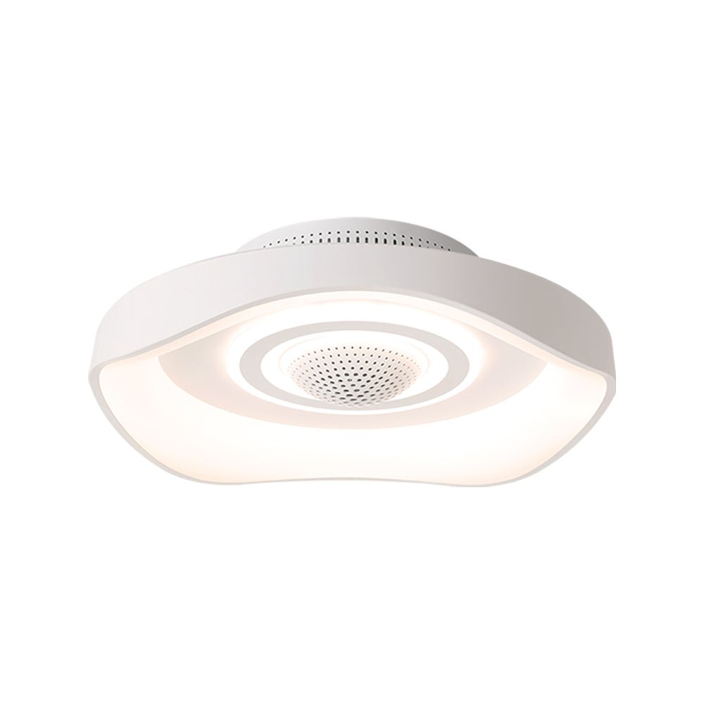 20-Inch Contemporary Round Bladeless Ceiling Fan with Adjustable Dimmable LED Light Luxe