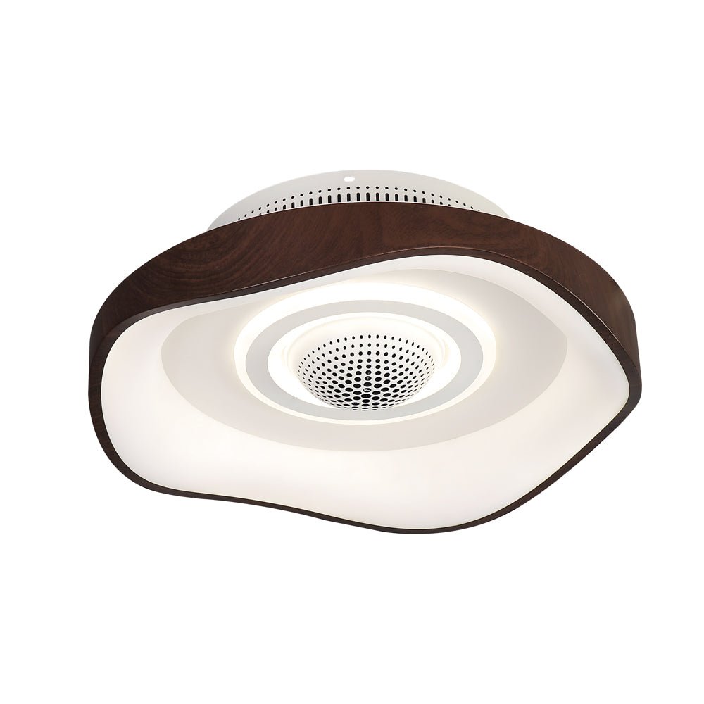 20-Inch Contemporary Round Bladeless Ceiling Fan with Adjustable Dimmable LED Light Luxe