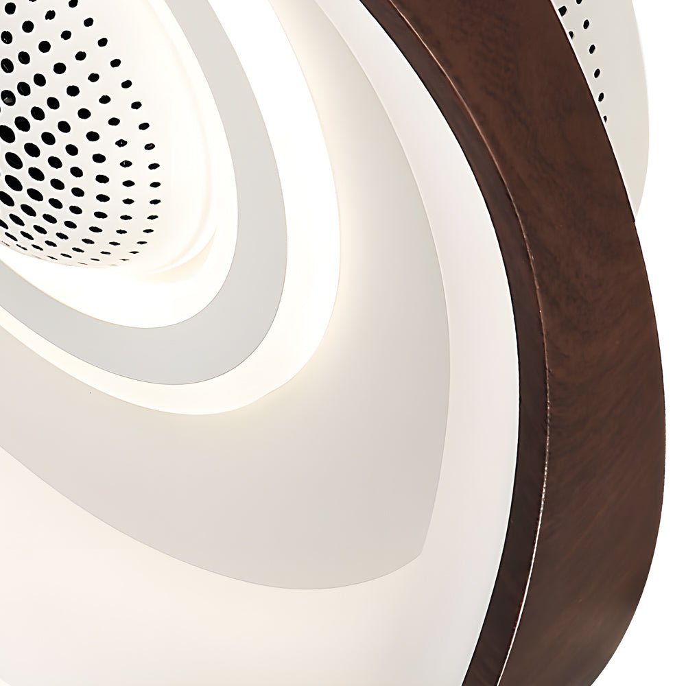 20-Inch Contemporary Round Bladeless Ceiling Fan with Adjustable Dimmable LED Light Luxe