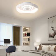 20-Inch Contemporary Round Bladeless Ceiling Fan with Adjustable Dimmable LED Light Luxe