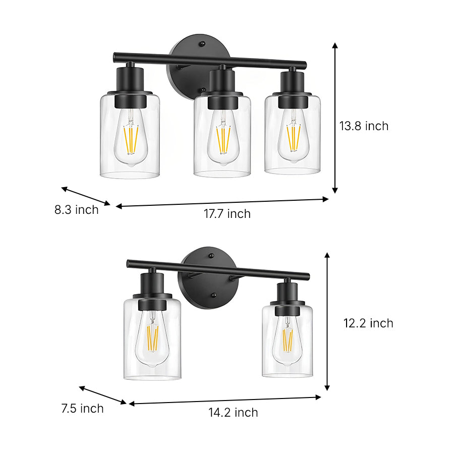 creative industrial plug in glass wall sconce for bathroom and bedroom vanity lighting