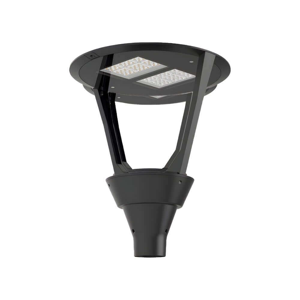 21 inch black led post top light fixture lamp post not included