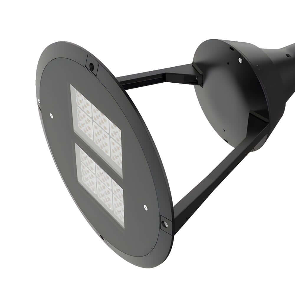 21 inch black led post top light fixture lamp post not included