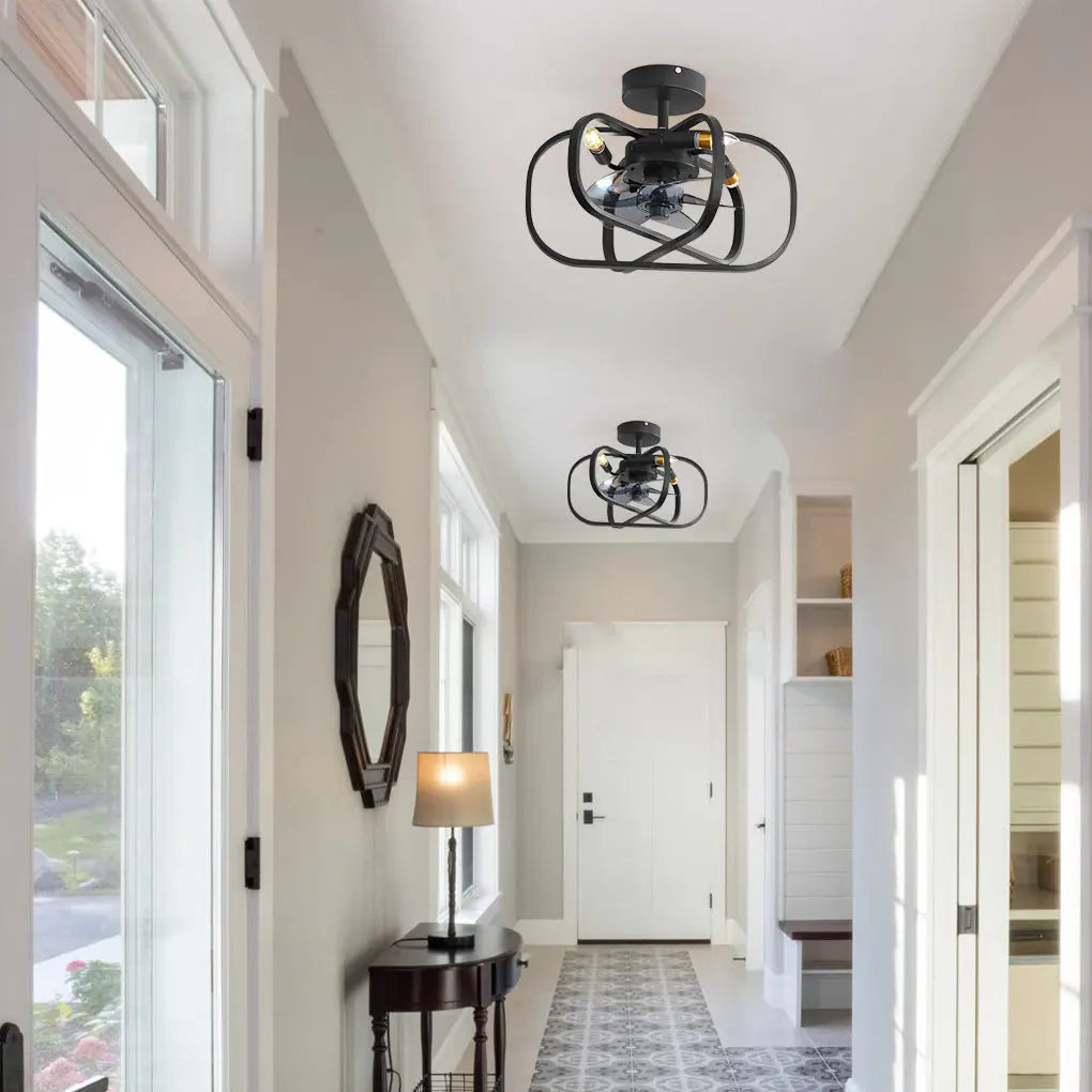 Bladeless Ceiling Fan with Remote Control: Retro Design, Three-Step Dimming, and Silent Operation Luxe