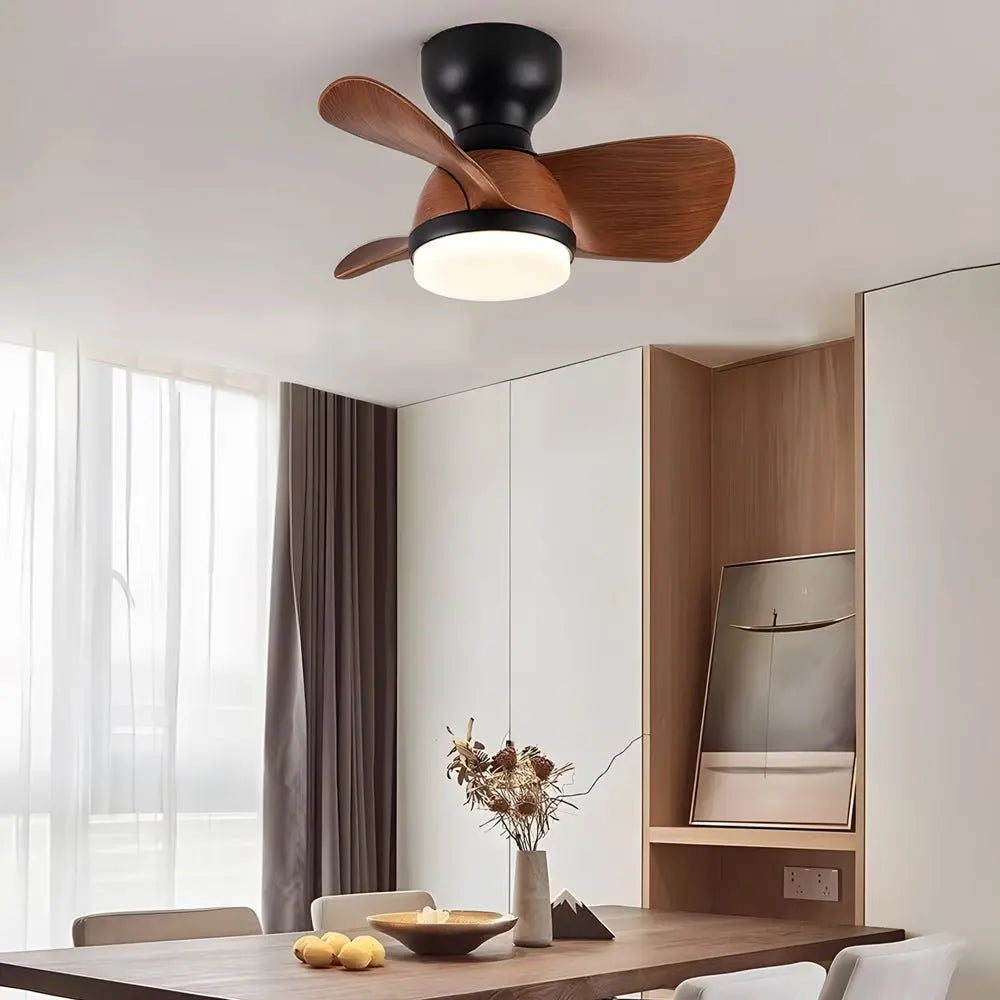 22''/31'' 3-Blade Space-Saving Ceiling Fan Light with 6-Speed Remote Control Luxe
