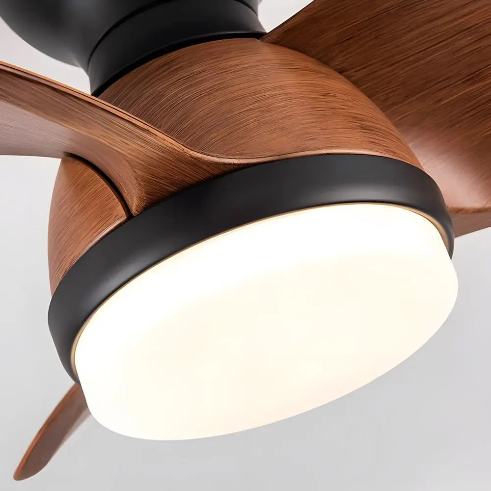 22''/31'' 3-Blade Space-Saving Ceiling Fan Light with 6-Speed Remote Control Luxe