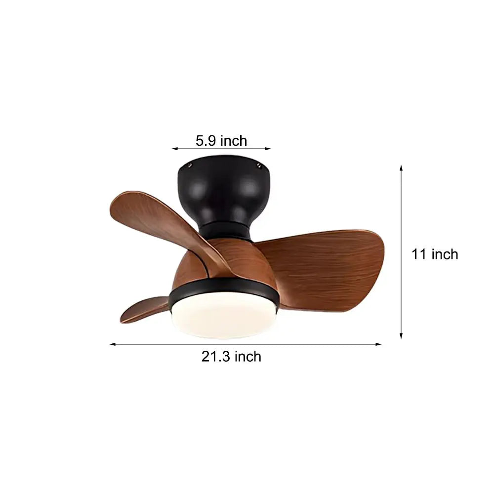 22''/31'' 3-Blade Space-Saving Ceiling Fan Light with 6-Speed Remote Control Luxe