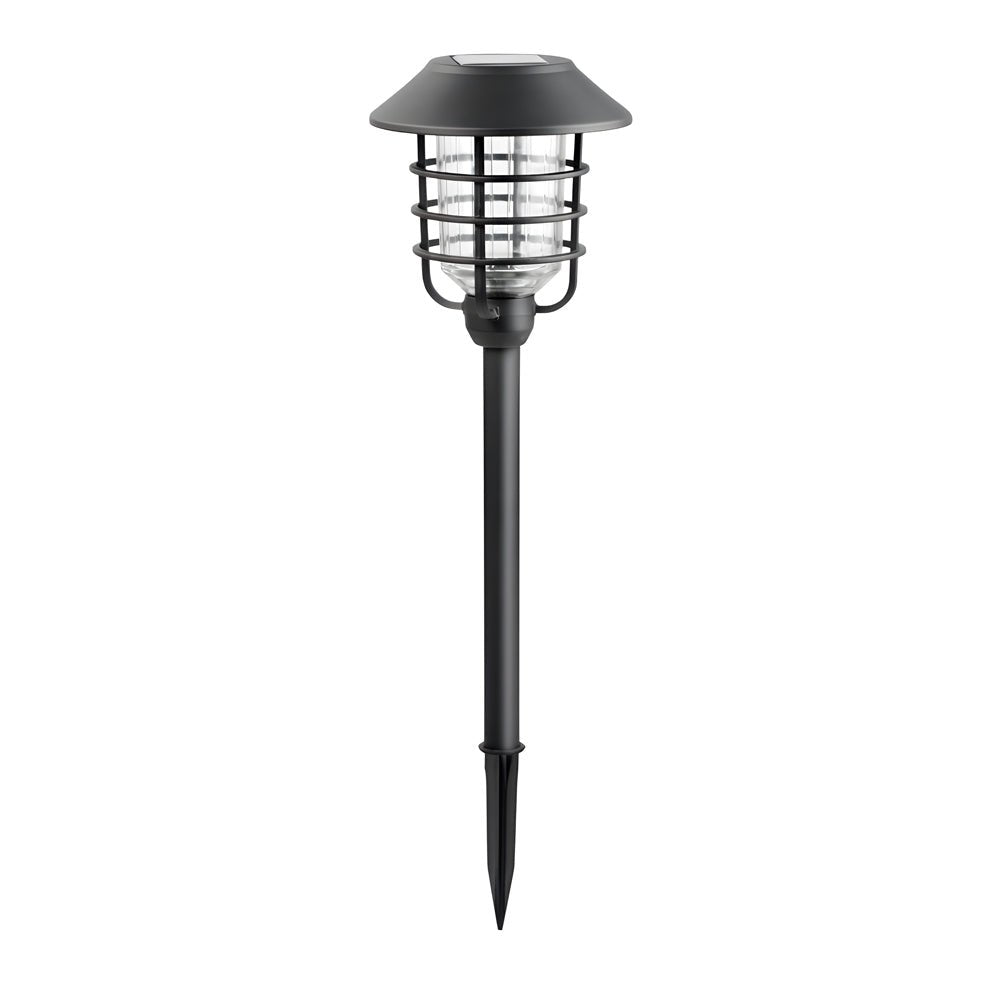 228 inch solar pathway lights featuring hat top and wire circled lampshade