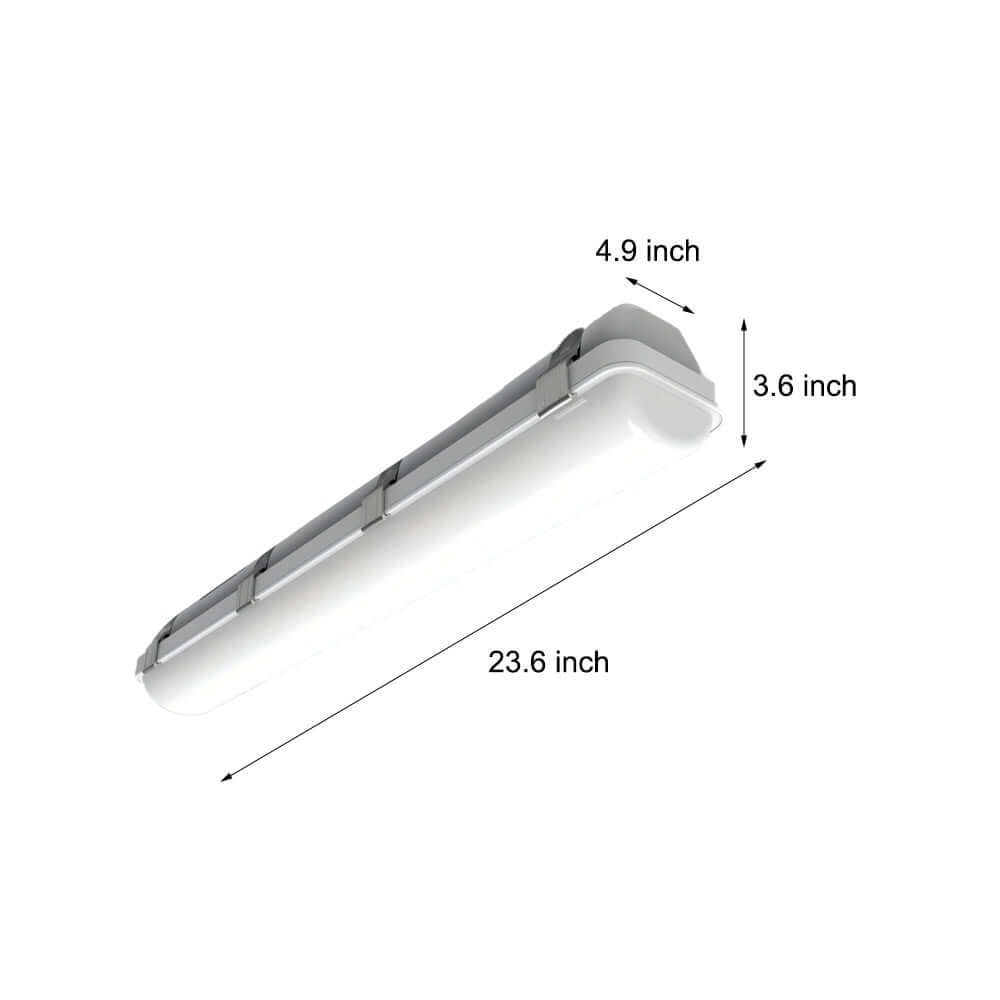 23 inch white linear led flush mount ceiling light with vapor tight design