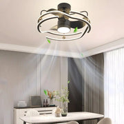 23.6-Inch Low Profile Ceiling Fan with Remote Control and Dimmable Light Luxe