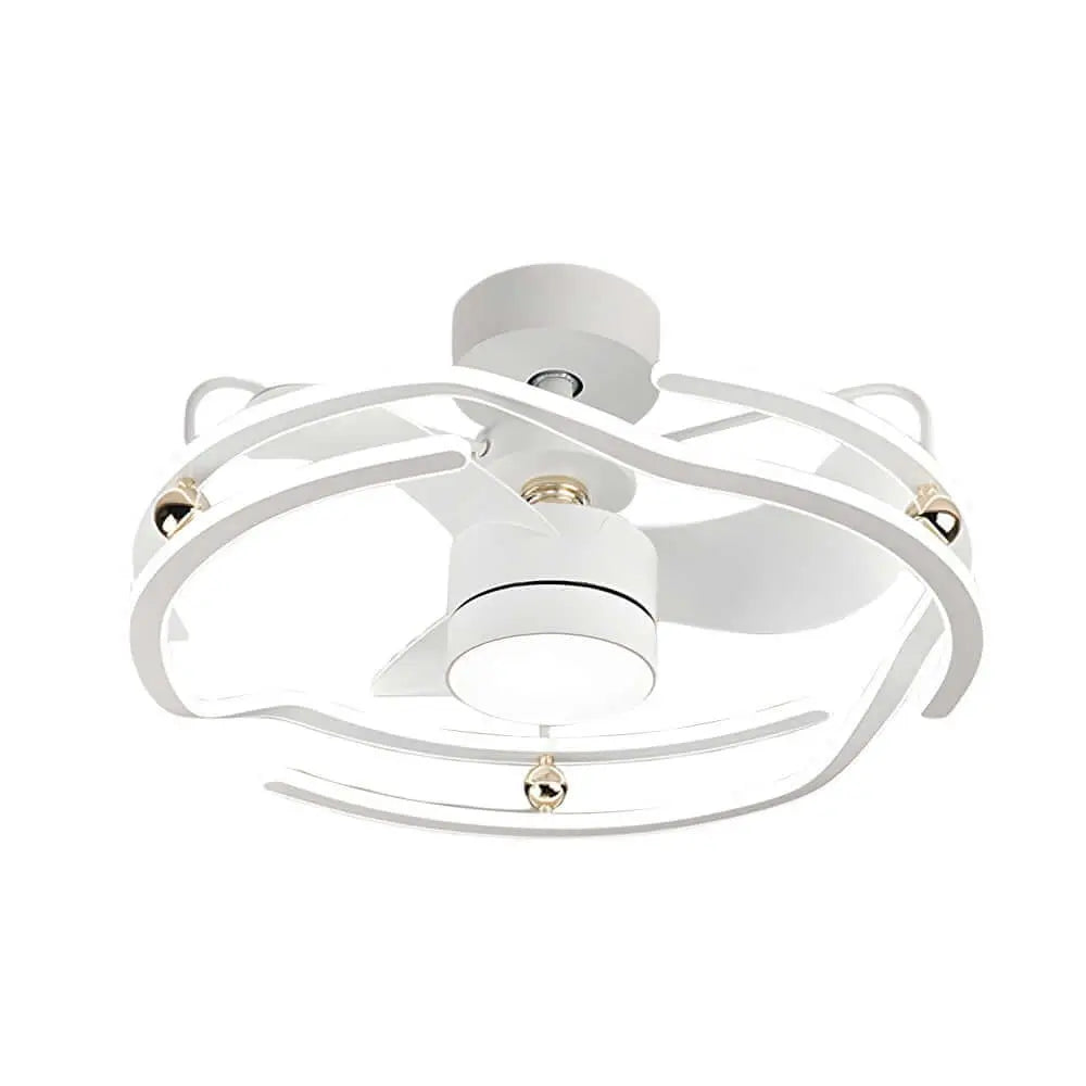 23.6-Inch Low Profile Ceiling Fan with Remote Control and Dimmable Light Luxe