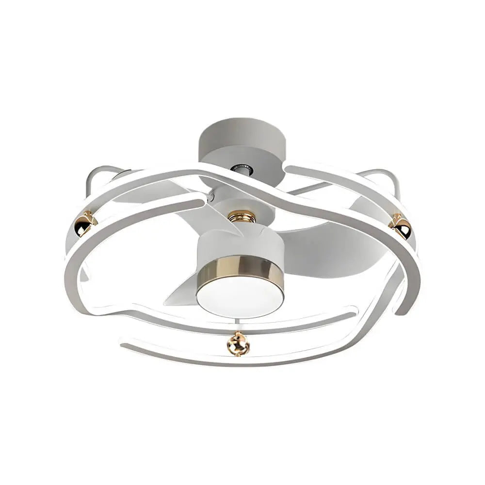 23.6-Inch Low Profile Ceiling Fan with Remote Control and Dimmable Light Luxe