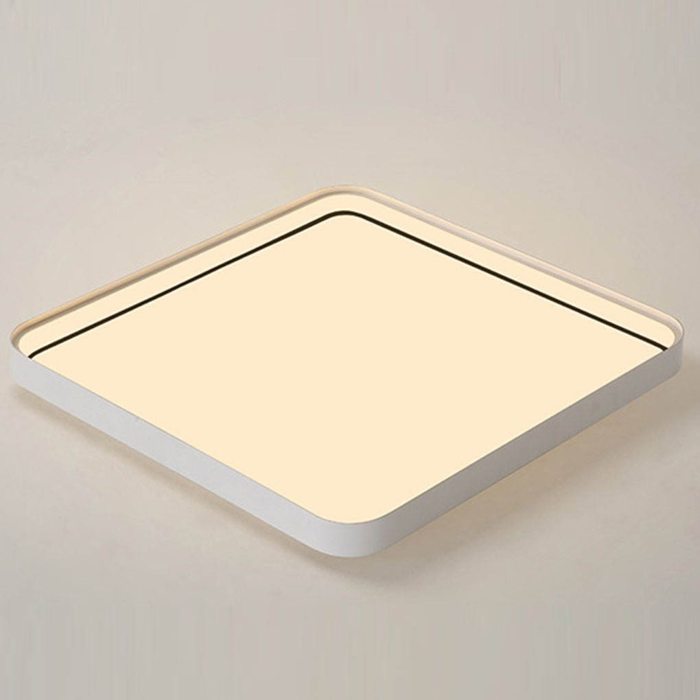 24" Square Modern LED Flush-Mount Ceiling Light — Aluminum, PMMA, Dimmable, 3000K–6000K, 41–50W