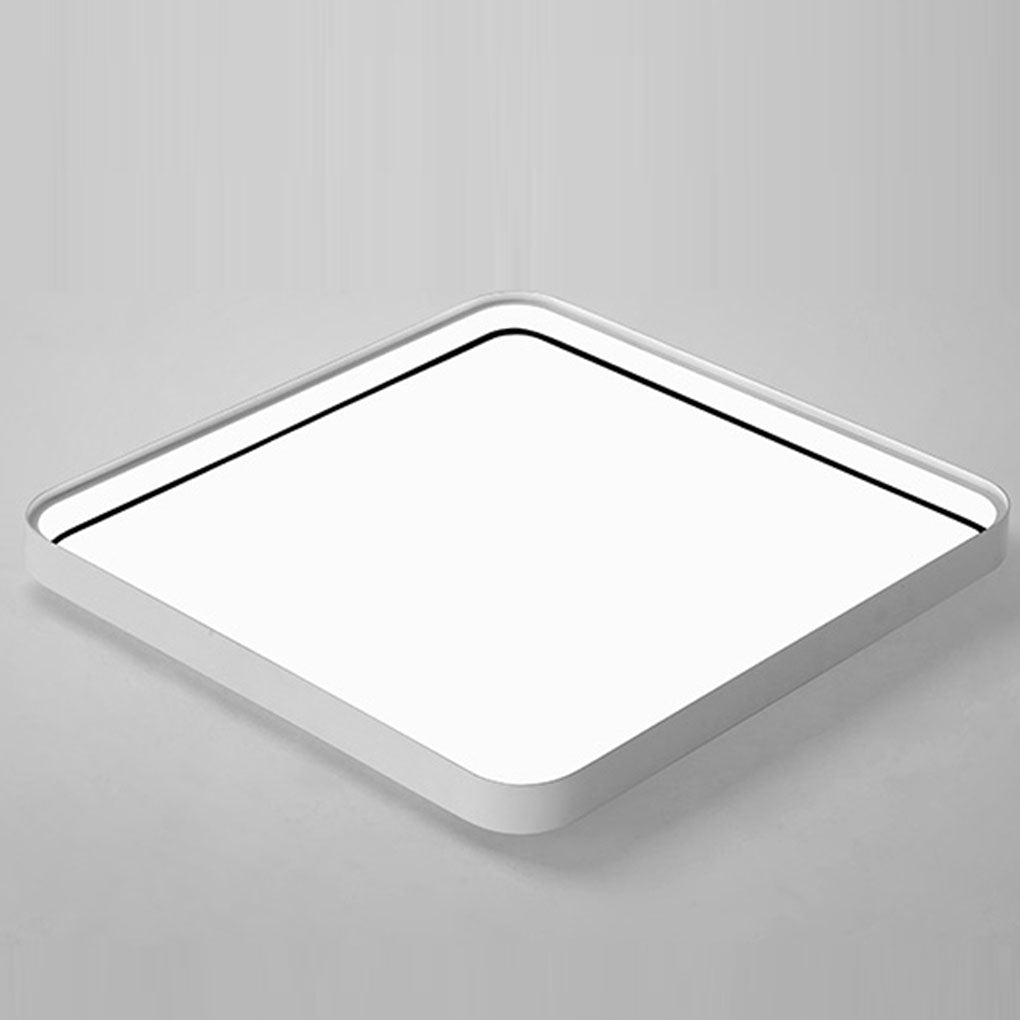 24" Square Modern LED Flush-Mount Ceiling Light — Aluminum, PMMA, Dimmable, 3000K–6000K, 41–50W