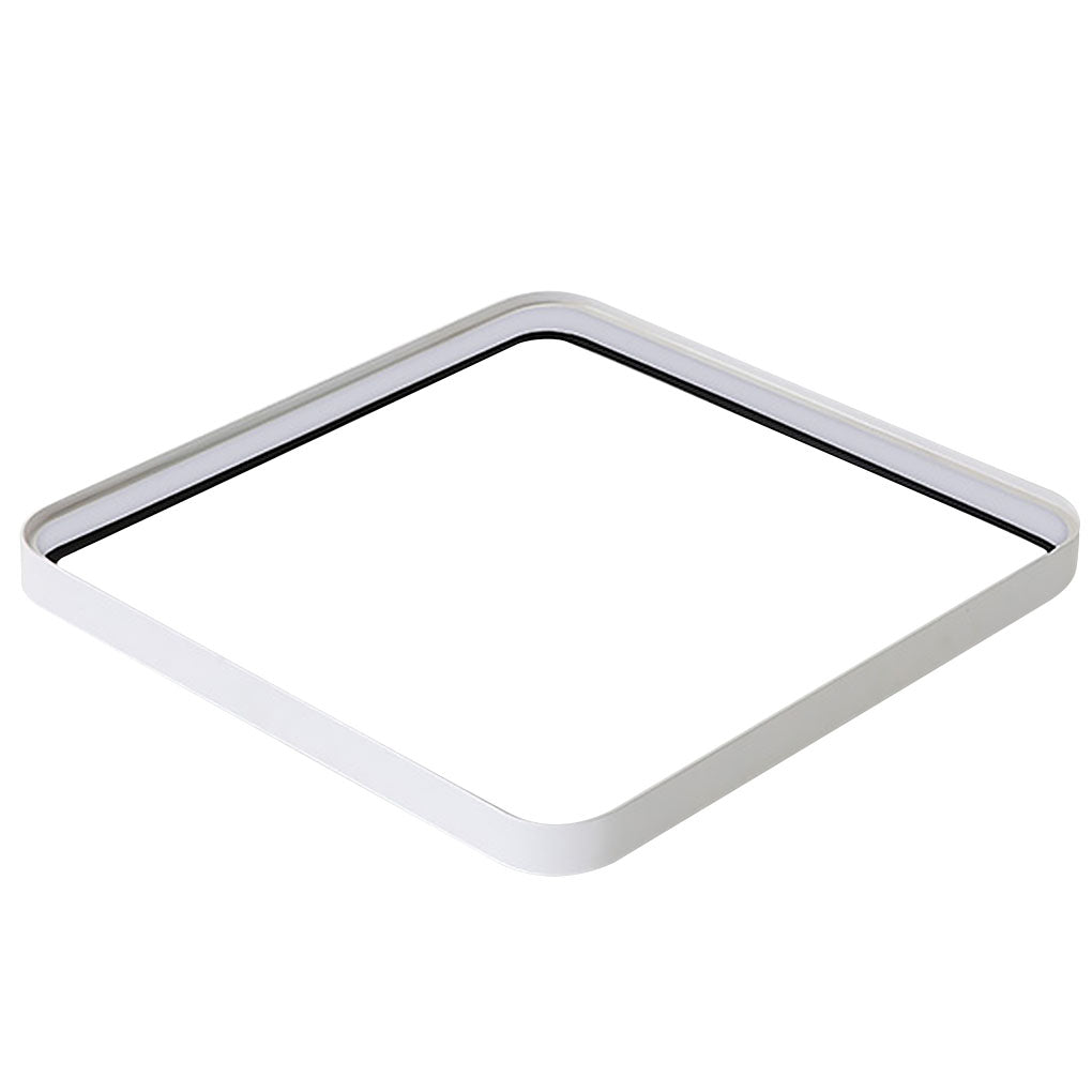 24" Square Modern LED Flush-Mount Ceiling Light — Aluminum, PMMA, Dimmable, 3000K–6000K, 41–50W