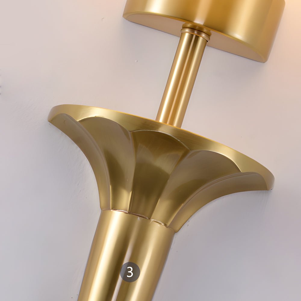2598 inch gold and black copper 1 light american wall sconce with fabric shade