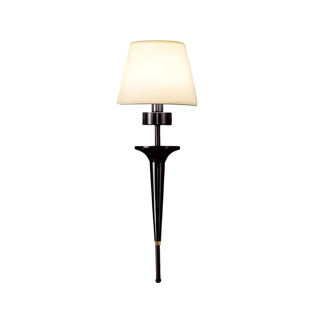 2598 inch gold and black copper 1 light american wall sconce with fabric shade