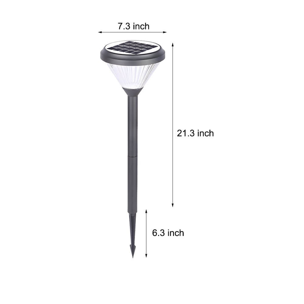 276 inch deluxe black solar led garden pathway lights with diamond trim design