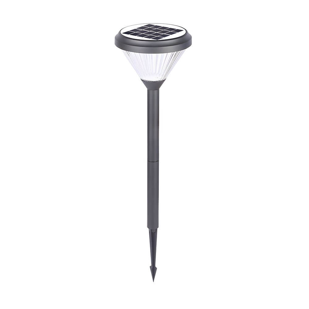 276 inch deluxe black solar led garden pathway lights with diamond trim design