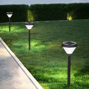 276 inch elegant black solar led pathway lights with a water ripple design
