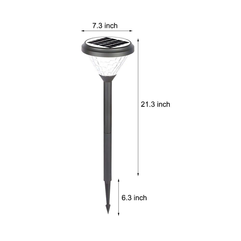 276 inch elegant black solar led pathway lights with a water ripple design