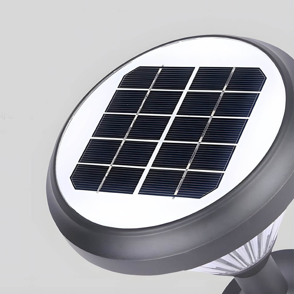276 inch high modern black led solar pathway lights with clear frosted lampshade