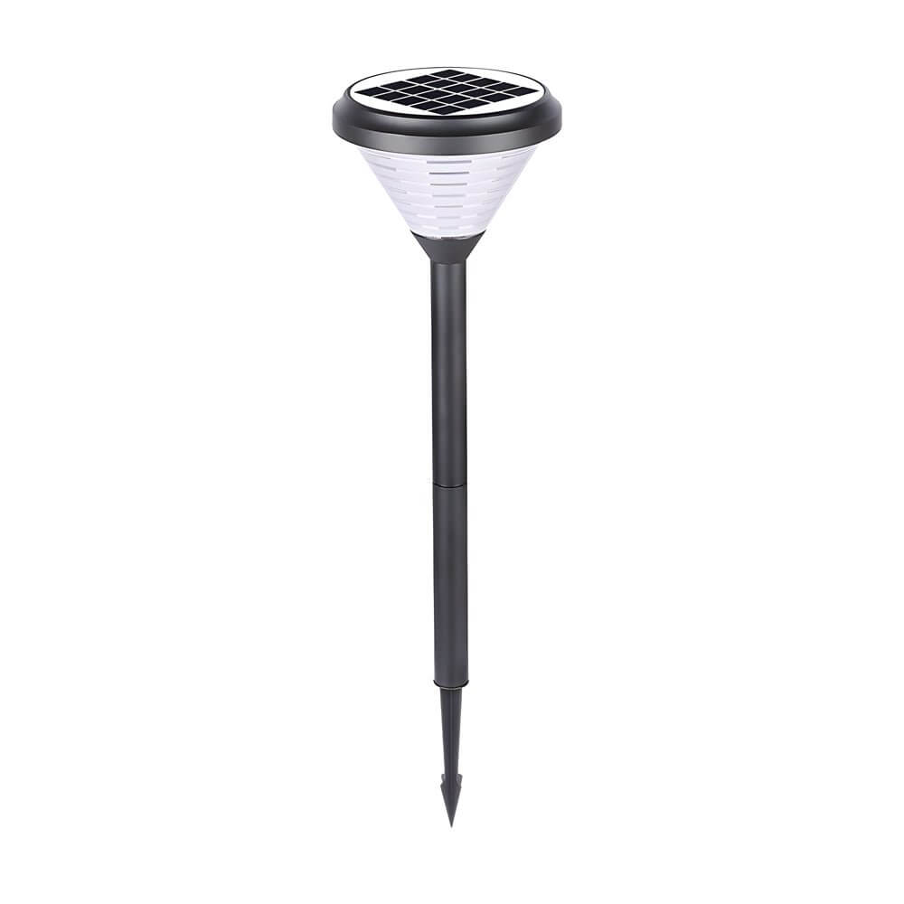 276 inch high modern black led solar pathway lights with clear frosted lampshade