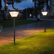 276 inch modern black led solar pathway post light