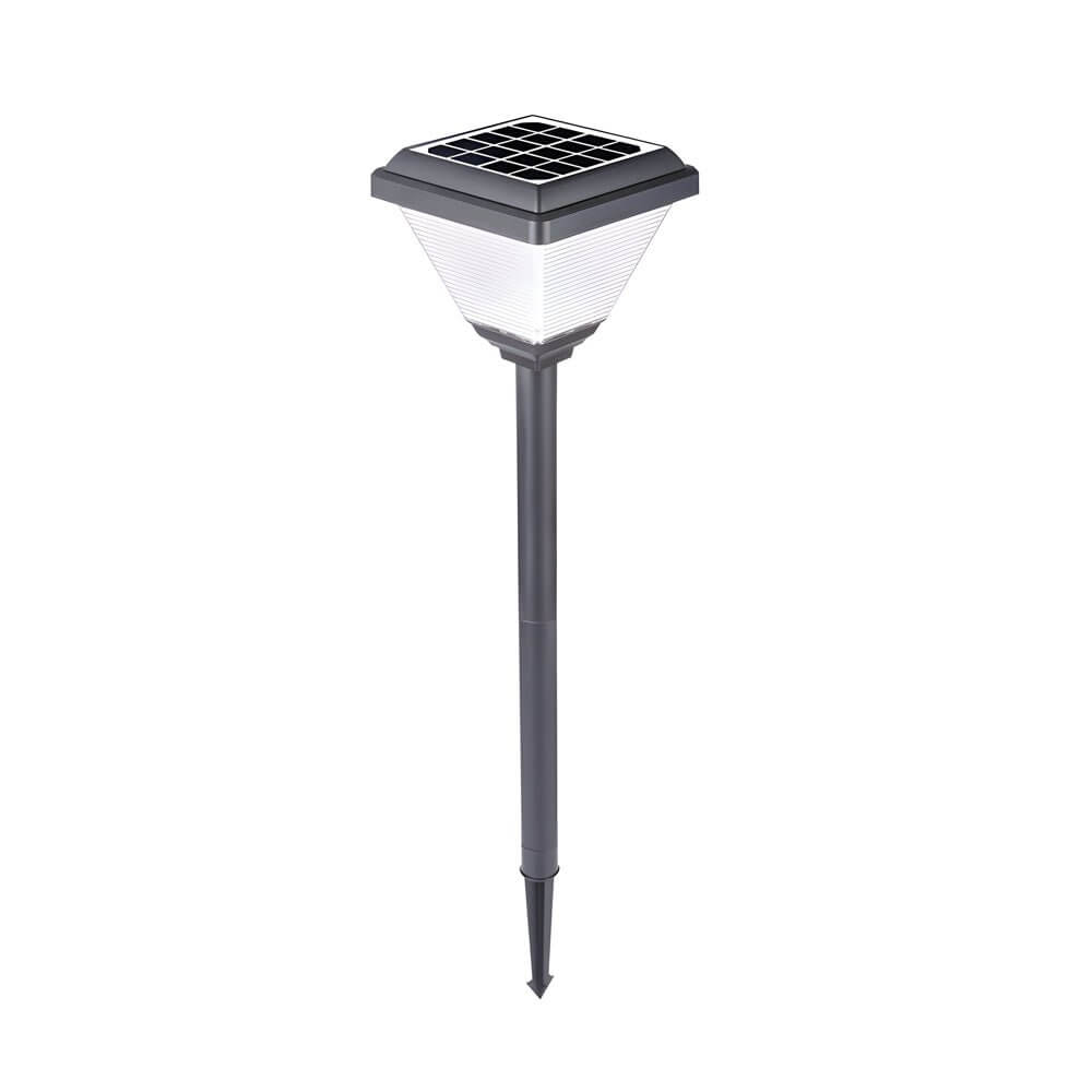 276 inch modern black led solar pathway post light