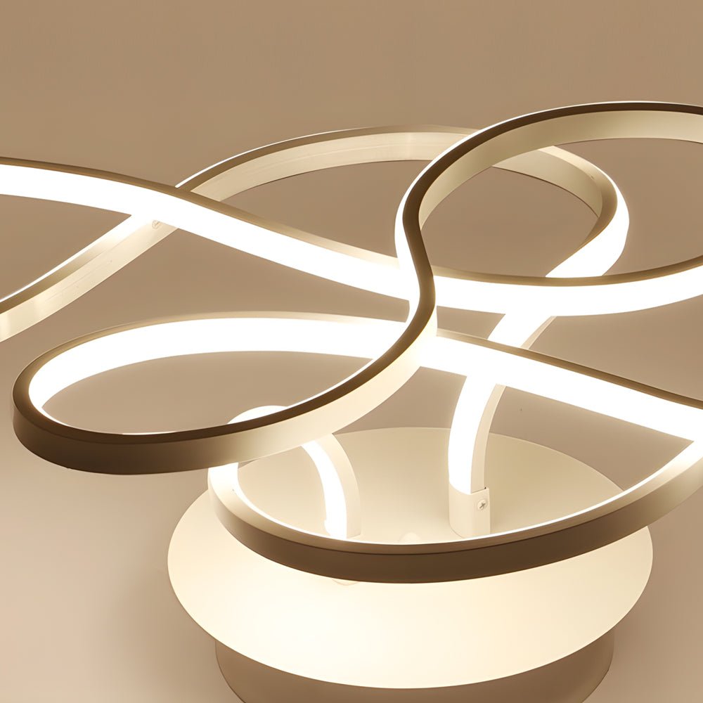 Music Notes Linear LED Semi-Flush Mount — Iron & Aluminum, 29.5", 3000K/4000K/6000K, Black or White