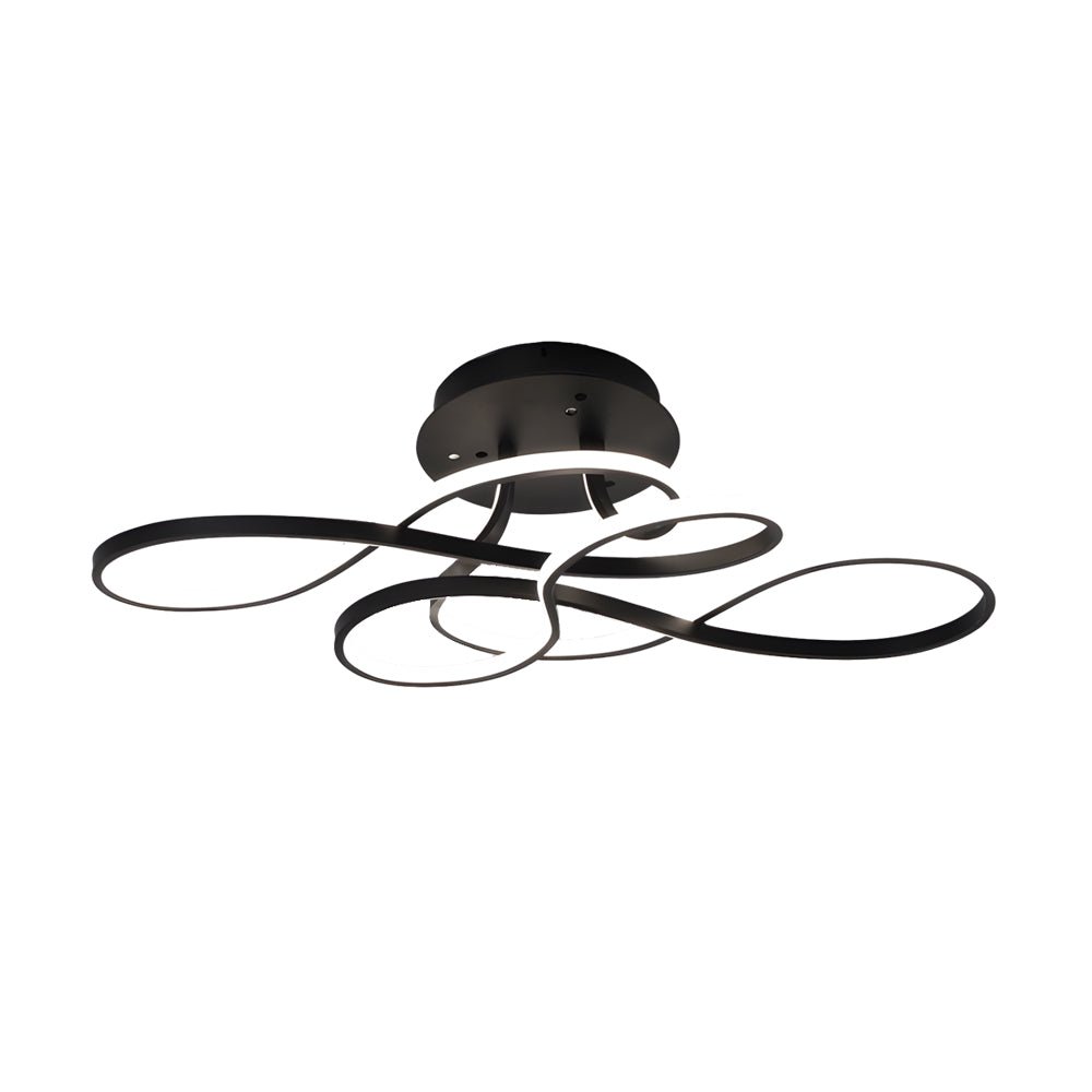 Music Notes Linear LED Semi-Flush Mount — Iron & Aluminum, 29.5", 3000K/4000K/6000K, Black or White