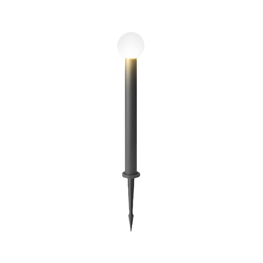 Round Ball LED Bollard Path Light — Black Stainless Steel, 3W/5W, 3000K Warm White, IP54 Weatherproof, 10" or 31.5" Height